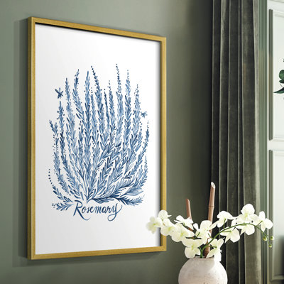 Summer Herb Garden Sketches III Framed Print - Solid Wood