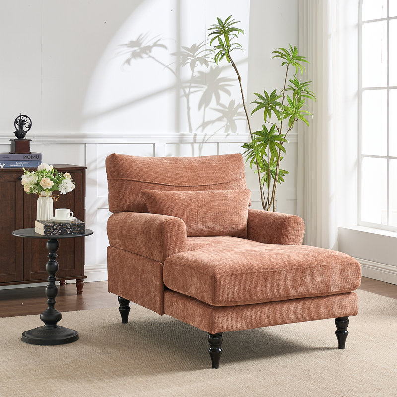 Méridienne moderne rembourrée, Orange