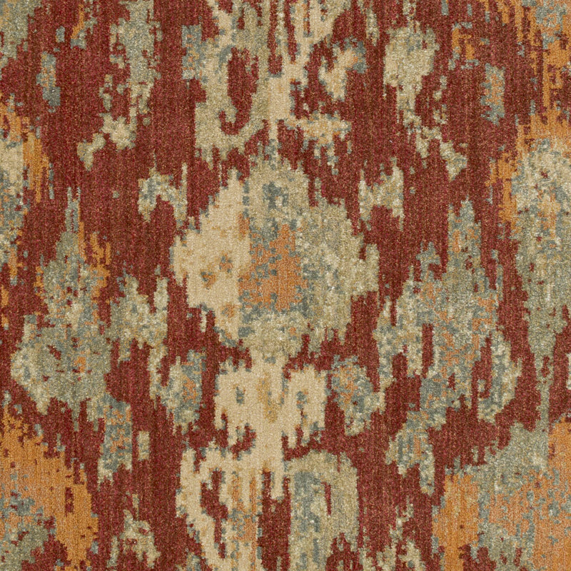 Tapis brun / gris Conyngham Ikat, Rectangle 8 pi 10 po x 12 pi 9 po