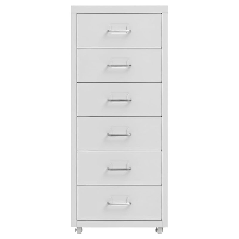Hartger 28 cm W 6 -Drawer Mobile Stainless Steel Filing Cabinet