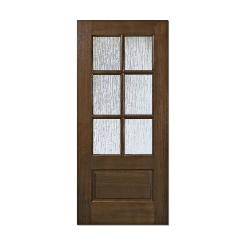 Porte d'entrée en acajou 32 Lite, Droite / vers l'intérieur, Transparent non fini