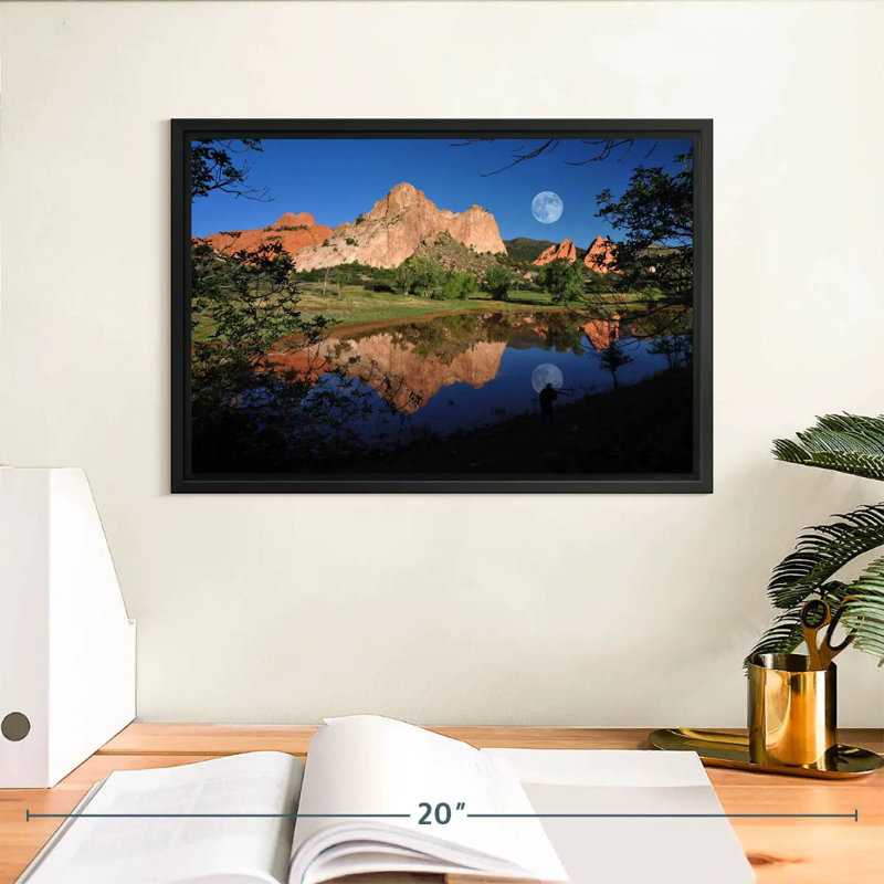 Jardin du lac des Dieux, Cadre flottant noir, 13 po x 9 po