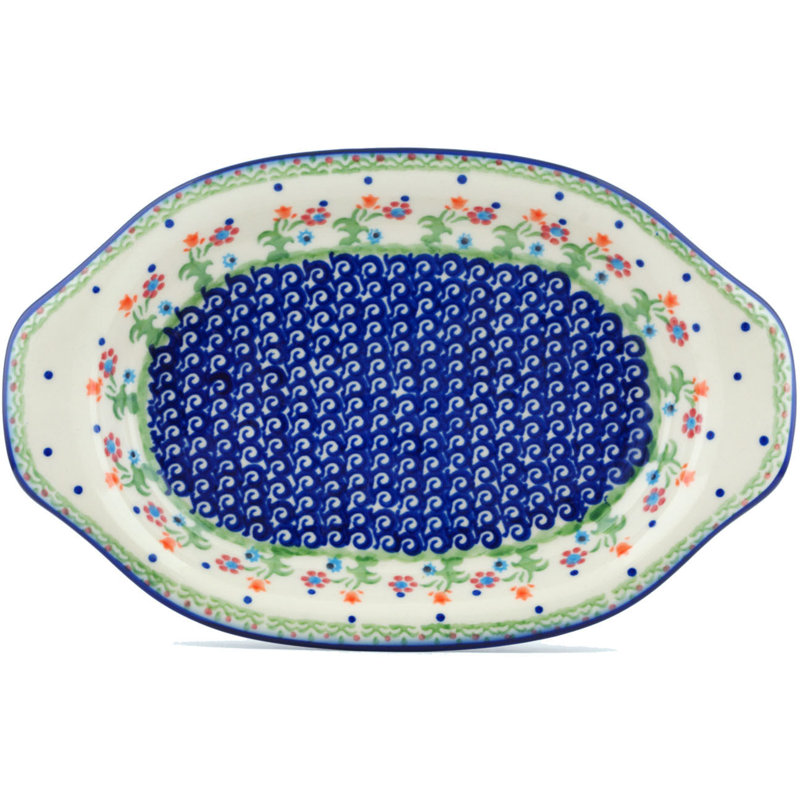 Spring Flowers Stoneware Platter