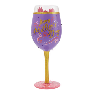 Verre à vin peint à la main 15 oz Lolita
