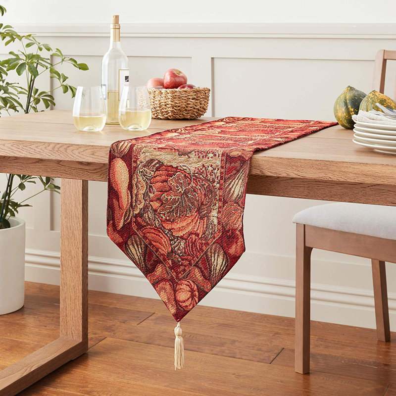 Marcelino Pumpkins and Autumn Leaves Table Runner