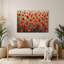 Coquelicots botaniques, art mural en métal brun-138823714