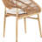 Cyril Outdoor Wicker Papasan Style Dining Chair, Teak Finished Leg And Light Brown Faux Rattan, Beige Cushion, Set Of 2-28994190
