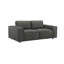 Causeuse moderne en cuir gris anthracite de 76 po Cramer-414454235