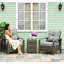 Mobilier de patio, chaises de table de rangement en osier