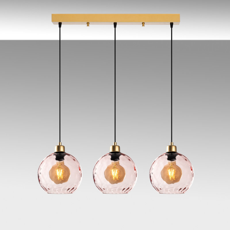 Sheen Chandelier, Pink, Gold