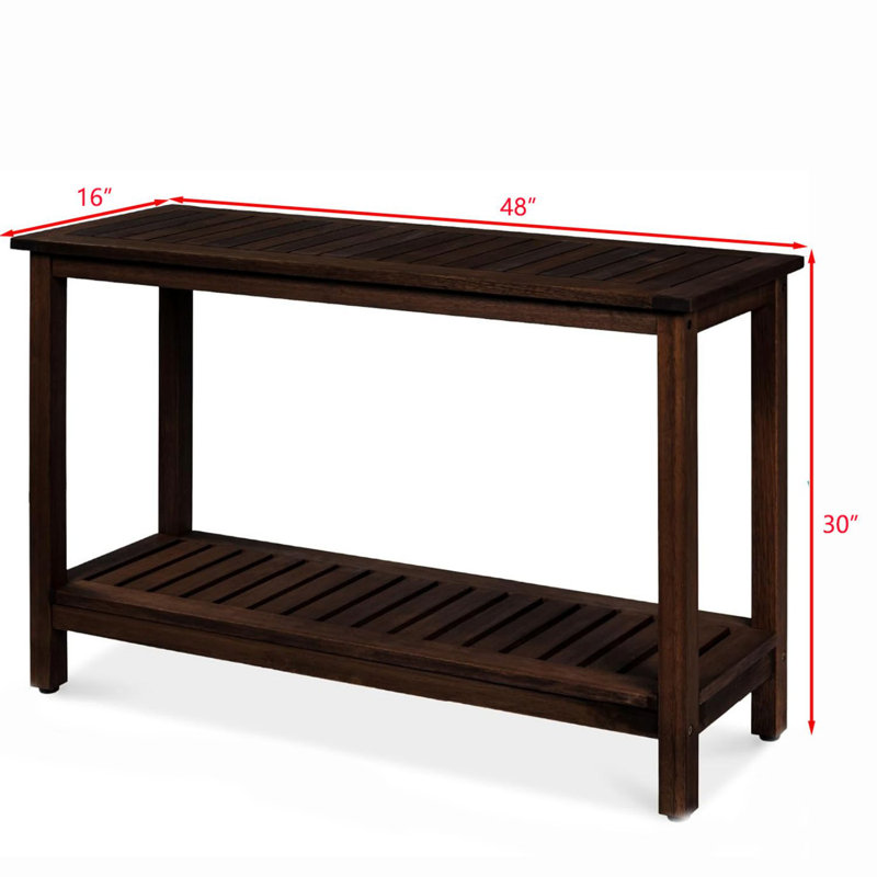 Eris Rectangular Outdoor Buffet & Console Table, Espresso