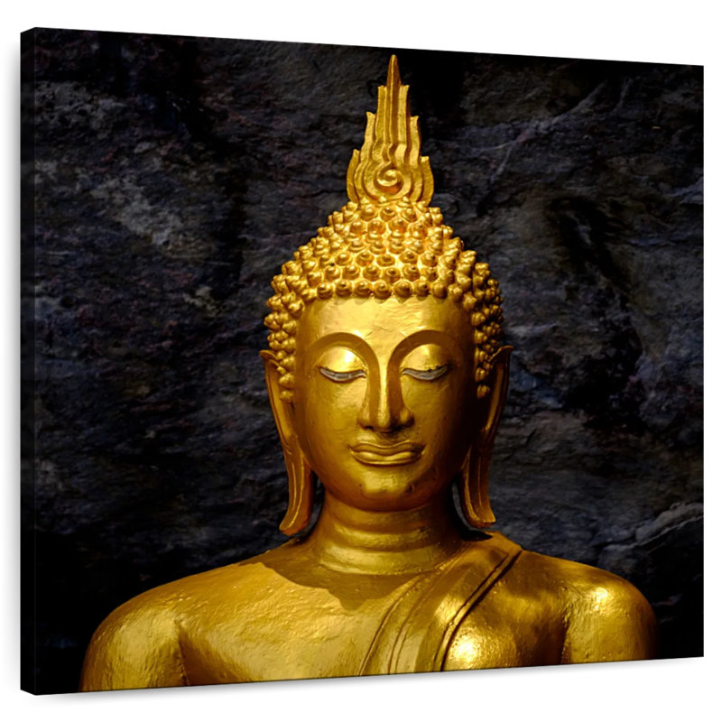 Tête de statue de Bouddha Adella, H 36 po x l 36 po
