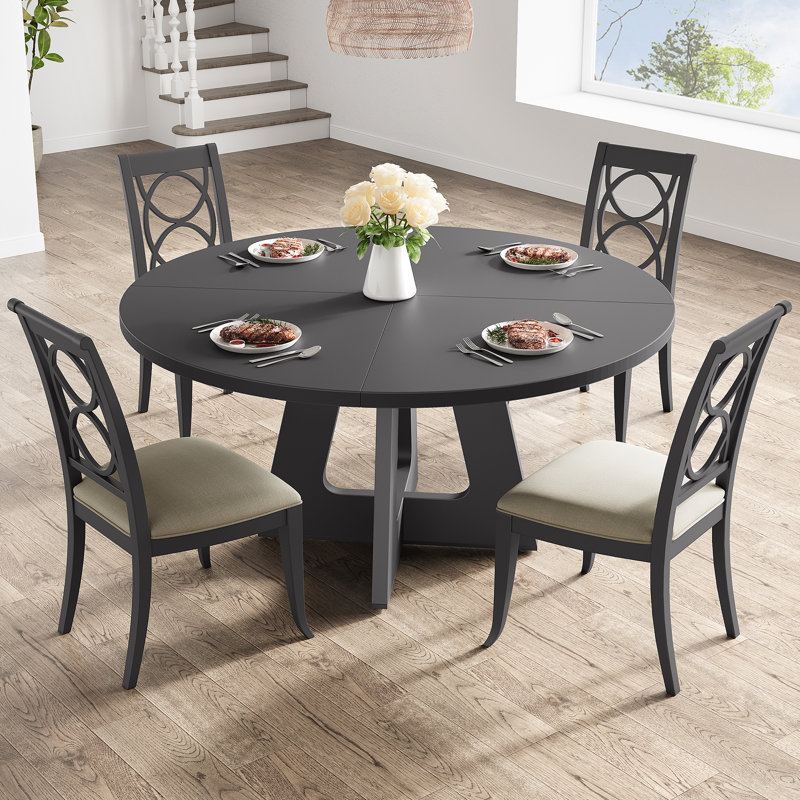 Round Dining Table, Black