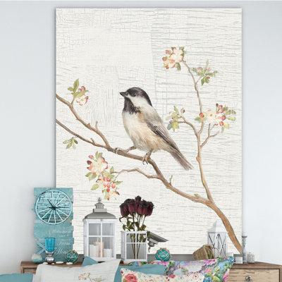 " Birds On Blossom I " Painting Print