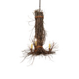 24" Wide Twigs 3 Light Chandelier