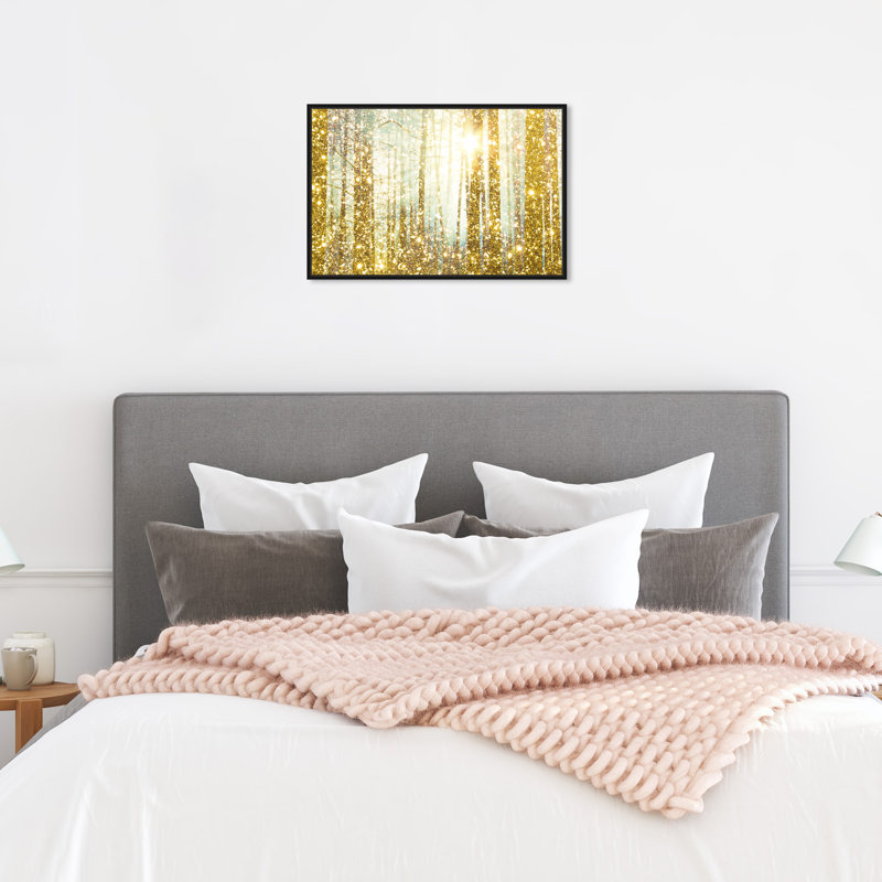 « Magical Forest » par Oliver Gal - impression d'art graphique, H 12 po x l 17 po, Cadre noir