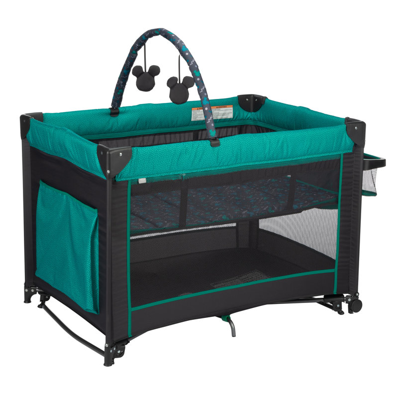 Classic Mickey Mouse 2-in-1 Play Yard with Rocking Bassinet