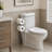 Basicwise Over-the-Side Tank Double Toilet Paper Holder Compact Modern Bathroom Organizer Practical Storage Rack for Extra Rolls Offering Quick & Easy Access for Everyday Use Neat Space Accent, Silver-122507205