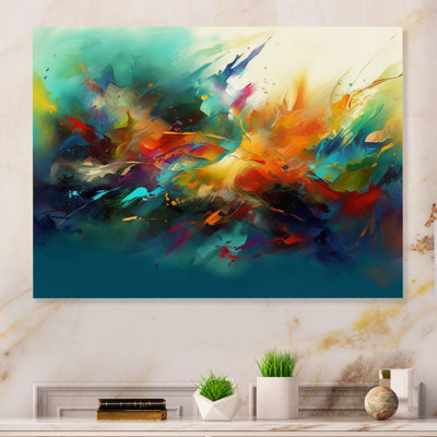 " Orange Blue Transcendent Liquid Ink I "