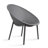 Northwood Modern Armless Outdoor Lounge Chair with Oval Back and Bowl-Shaped Seat – Set of 2-1999774343