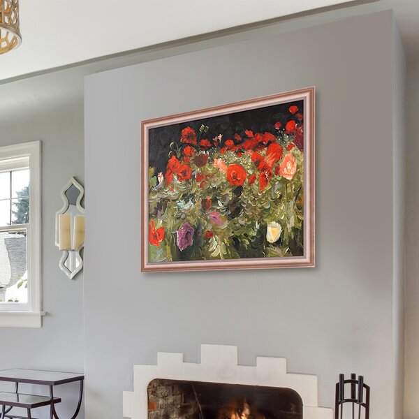 Overstock Art Poppies Framed On Canvas by John Singer Sargent Painting ...