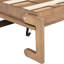 Lit escamotable simple avec station de charge et tiroir, couleur bois