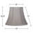 Pewter Medium Bell Lamp Shade 8" Top X 14" Bottom X 11" Slant X 10.5" High (Spider) Replacement With Harp And Finial - Springcrest