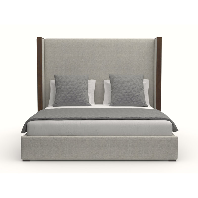 Lit tapissier standard à profil bas Dipson, Revolution® gris, Très grand, Mi-haute