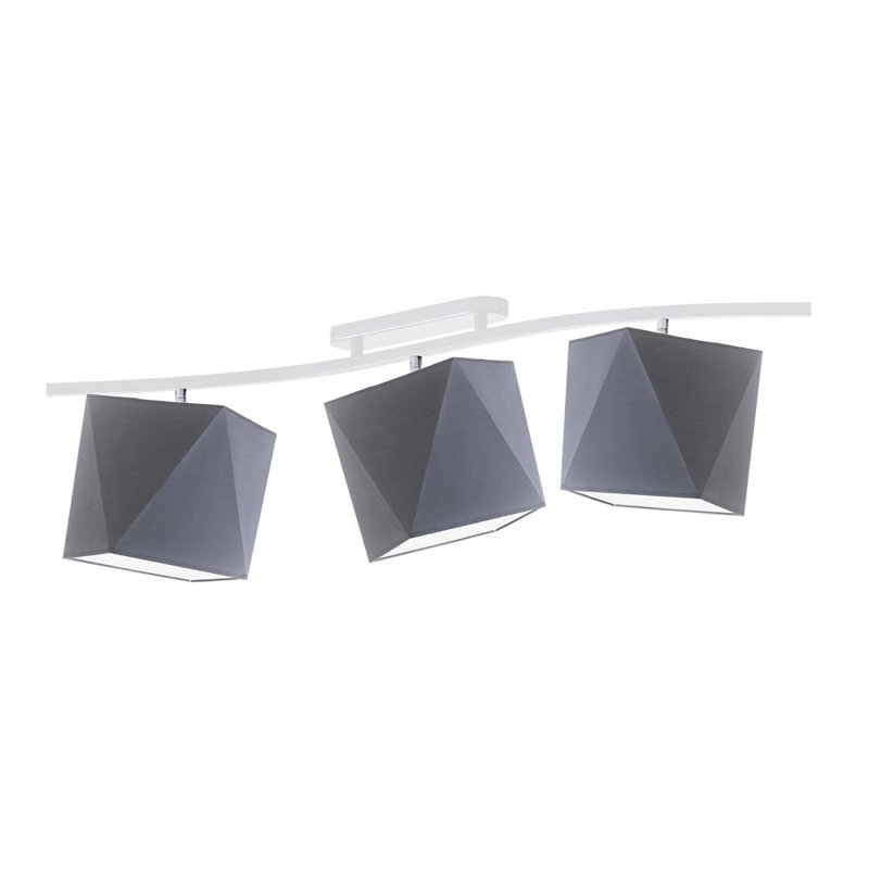 Dencil 97cm 3 -Light Track Kit, Dark Grey, White