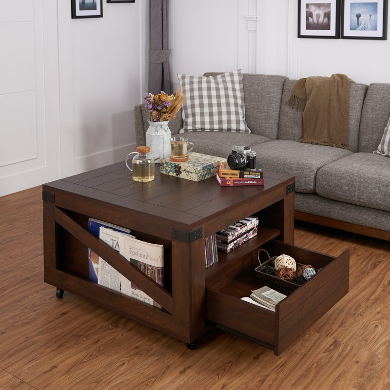 Kenzie Single Coffee Table, Vintage Walnut