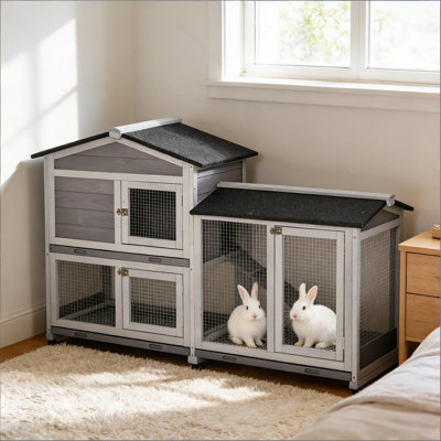 Cage mobile pour animaux, clapier en bois