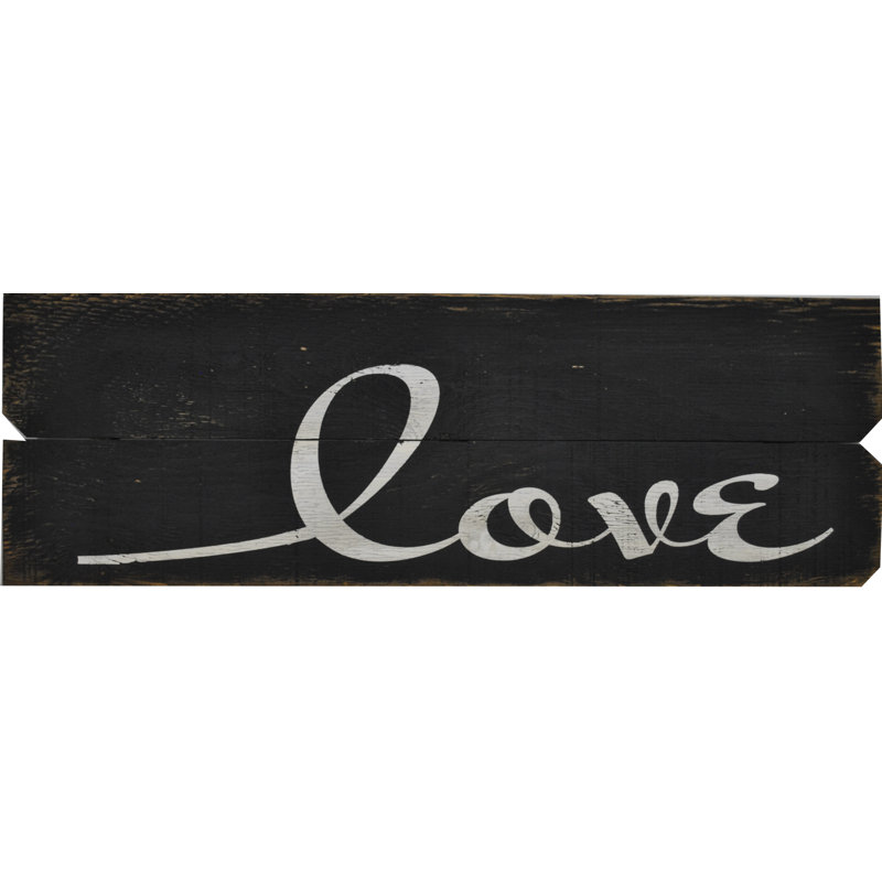 Décoration murale « love », Noir / Blanc