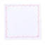 Ensemble de 4 serviettes de table en coton brodées Bow-tty, lavables à la machine 20 po x 20 po - blanc