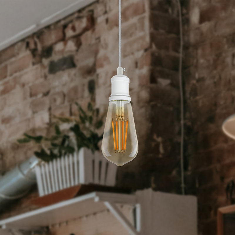 Simoni 1 - Light Simple Pendant, White/Black