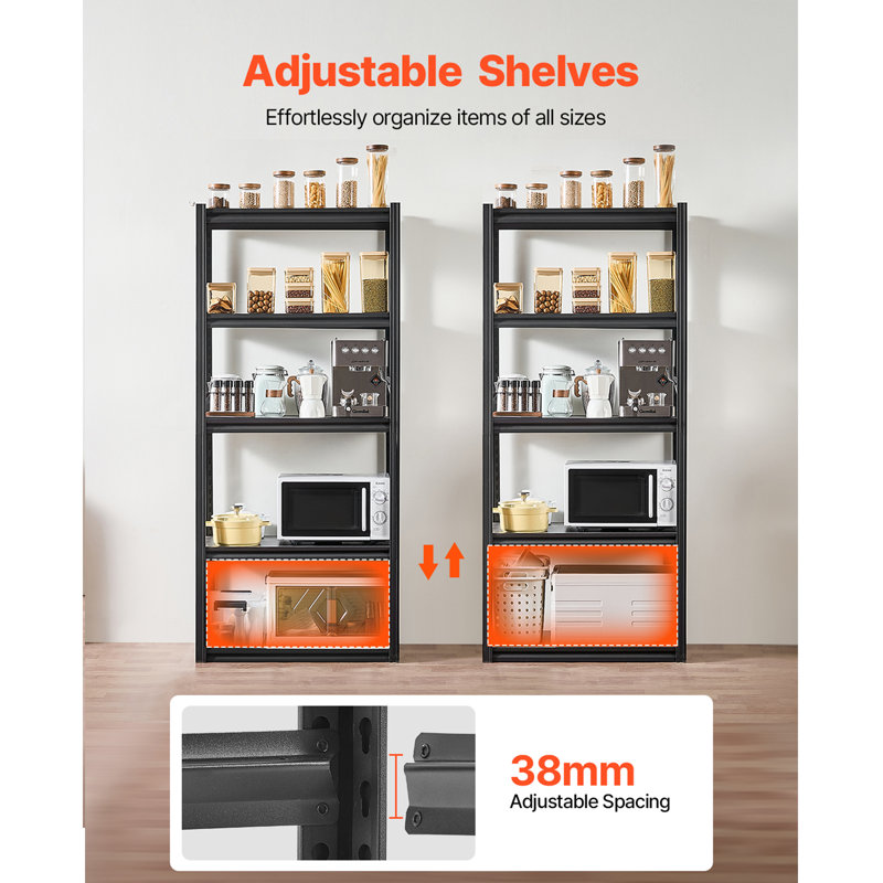Tablettes de rangement à 5 niveaux, H 72 po x l 32 po x P 18 po