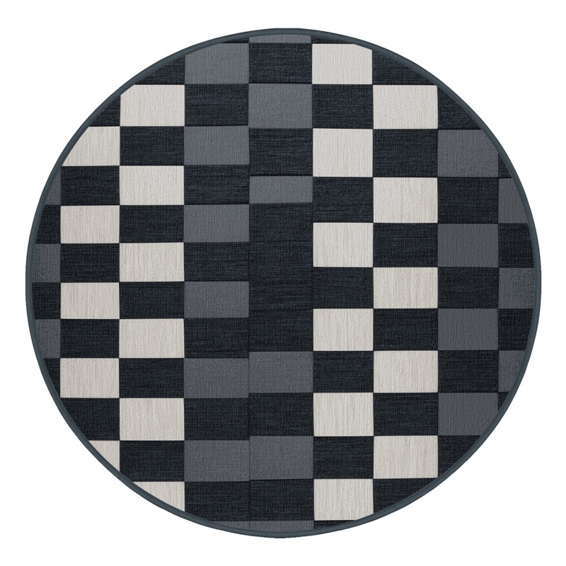 Tapis botanique lavable à la machine, Rond 3 pi