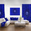 Photographie « abstract blue floral design »-34993003-34992993