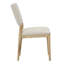 Chaise d'appoint en mélange de coton blanc / naturel Dian