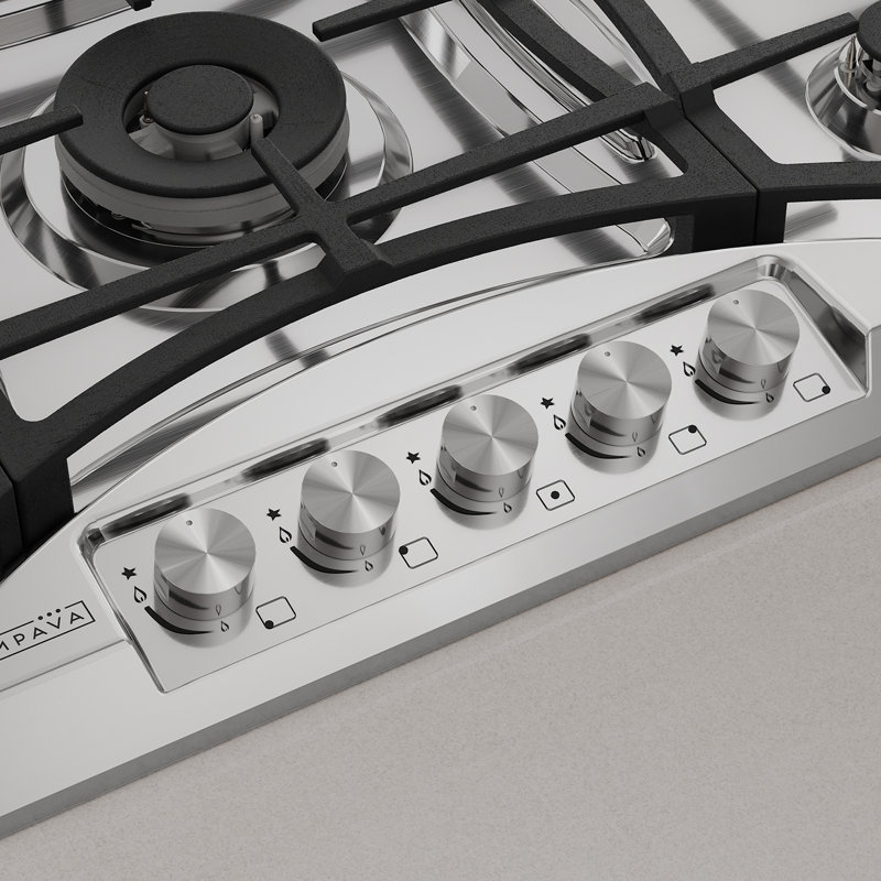 Empava 36" Stainless Steel 5 Burner Cooktop