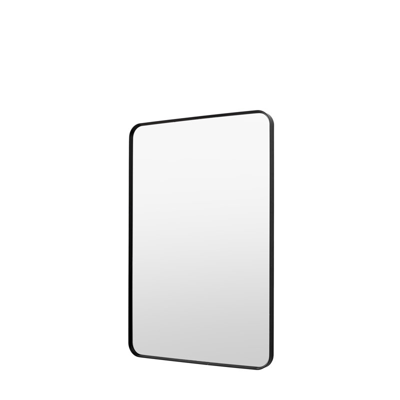 Anna Metal Framed Rectangle Mirror, Black