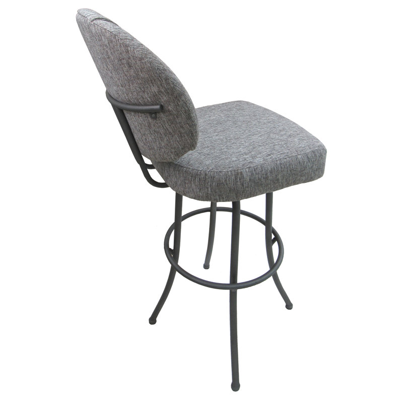 Tabouret de bar pivotant 34 po Ostrander, Gris, Gris