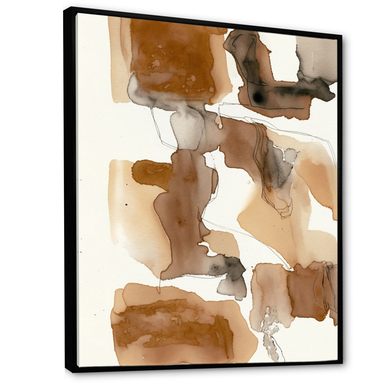 «Liquid Earth Tones III», reproduction sur toile, L 30 po x H 40 po, Toile avec cadre flottant noir
