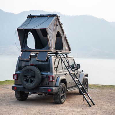 Tente de toit spacieuse avec lumières DEL | Fabrication en ABS et en acier | Idéal pour les aventures en plein air