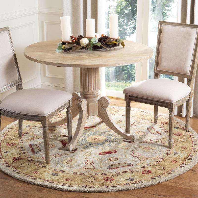 Sabhana Hand Tufted Wool Pile Oriental Rug, Round 6'