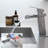 Bathroom Faucet With Deck Plate Waterfall, , Handle, Cartridge Valve, Modern Style Tap Waterfall Basin In Use, One Side , Mounted