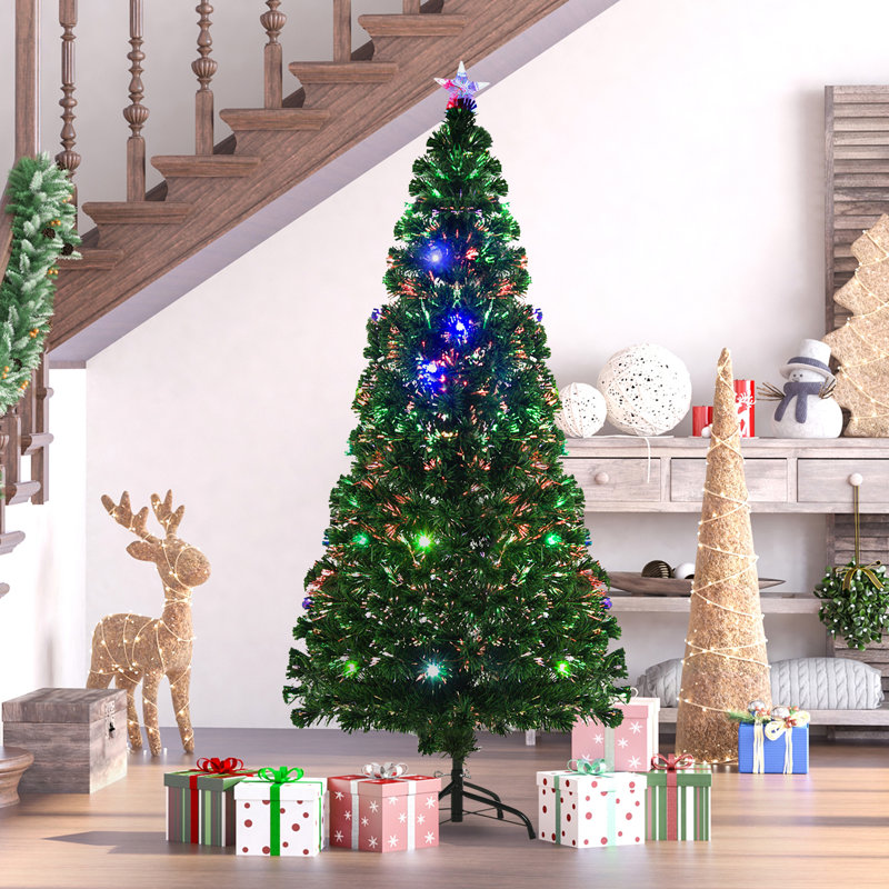 The Holiday Aisle® 6' Green Pine Artificial Christmas Tree with 24 ...