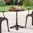 32" Patio Dining Table W/ 1.6" Umbrella Hole & Lid Dpc Tabletop For Backyard