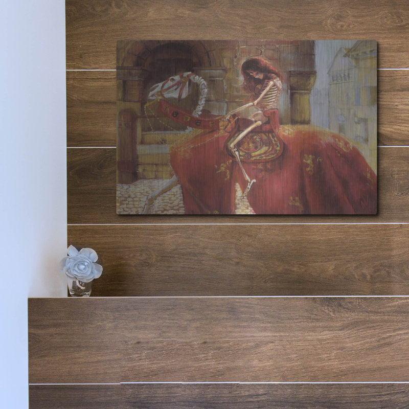 "Skelly Godiva" par Marie Marfia Fine Art, H 12 po x l 16 po