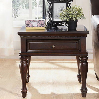 Table de bout en bois massif de style Mid-Century moderne
