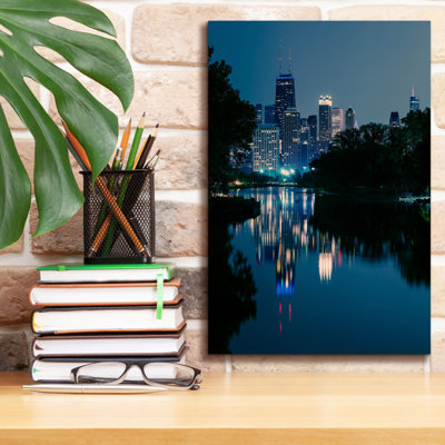  «Chicago Blue Reflection» par Epic Portfolio, art mural 12 po x 18 po